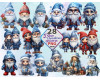Blue Christmas Gnome Clipart Sublimation - Infuse Your Holiday Projects with Whimsical Charm