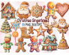 Christmas Gingerbread Cookies Clipart, Sweet holiday creations, High-quality clipart, Festive warmth