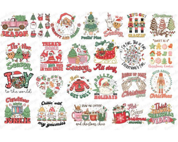 Retro Christmas PNG Sublimation Design, Vintage holiday creations, Create distinctive and sophisticated gift items