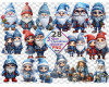 Blue Christmas Gnome Clipart Sublimation - Infuse Your Holiday Projects with Whimsical Charm