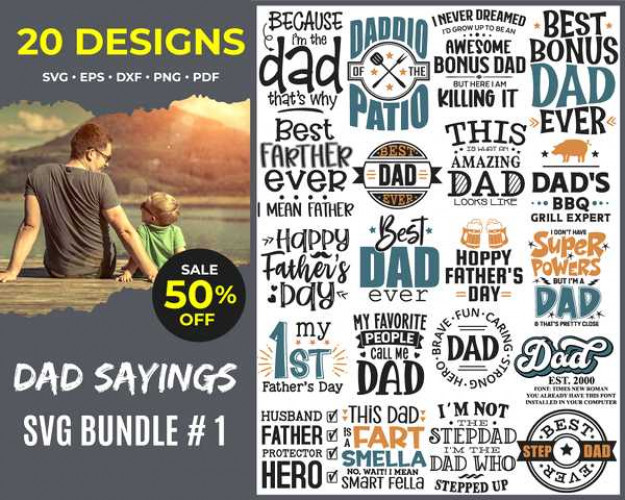 Father's Day SVG, Dad SVG, Best Dad, Daddy Svg, Happy Fathers Day, Cut File Cricut, Silhouette, Cameo, Iron on Vinyl