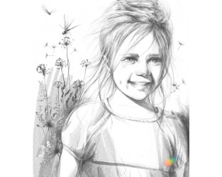 Custom Pencil Portrait From Photo Digital Print Personalized