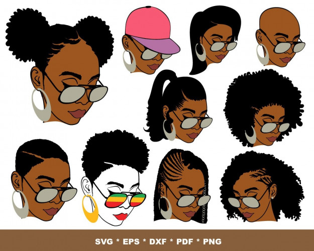 Afro Woman SVG Bundle 1000+