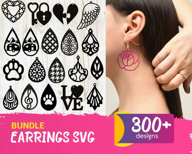 Earrings SVG Bundle 300+