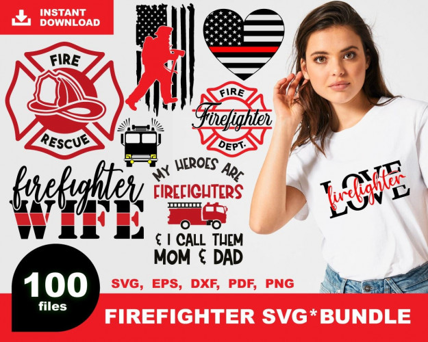 Firefighter SVG Bundle 100+