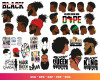 Afro SVG Bundle, Black Woman Svg, African American Svg, Black Girl Svg, Black Queen Svg, African American, Melanin Svg