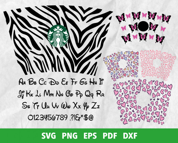 Starbucks Wrap SVG Bundle 400+