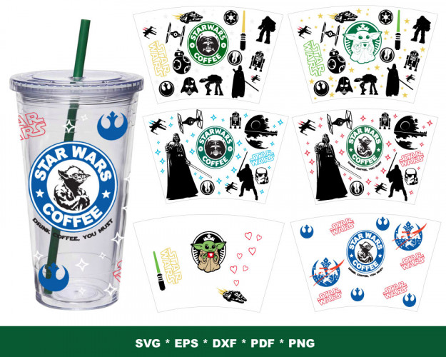 Starbucks Wrap SVG Bundle 200+